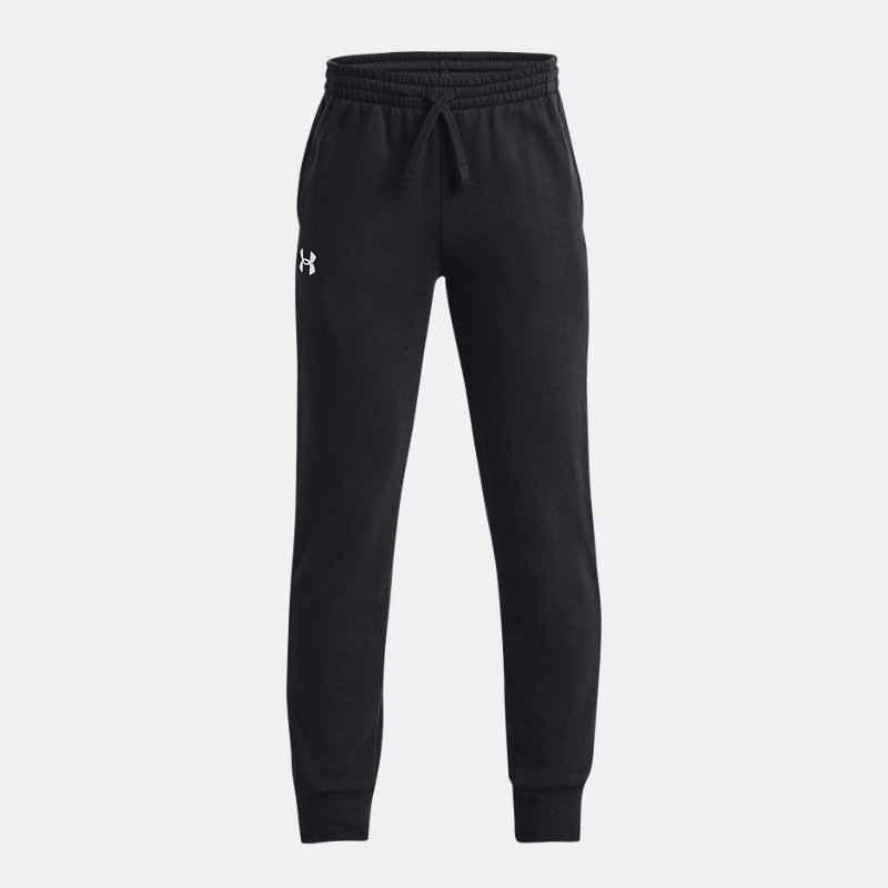 Pantalon de jogging Under Armour Rival Fleece pour garçon Noir / Blanc YXS (122 - 127 cm)